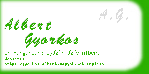 albert gyorkos business card